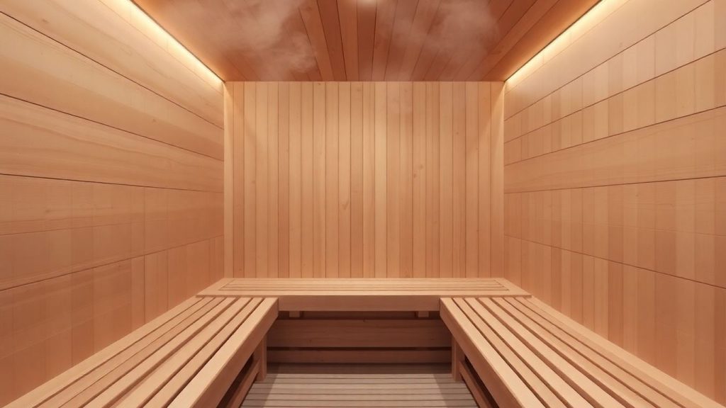 대구 그랜드호텔 사우나의 아늑하고 따뜻한 내부 모습