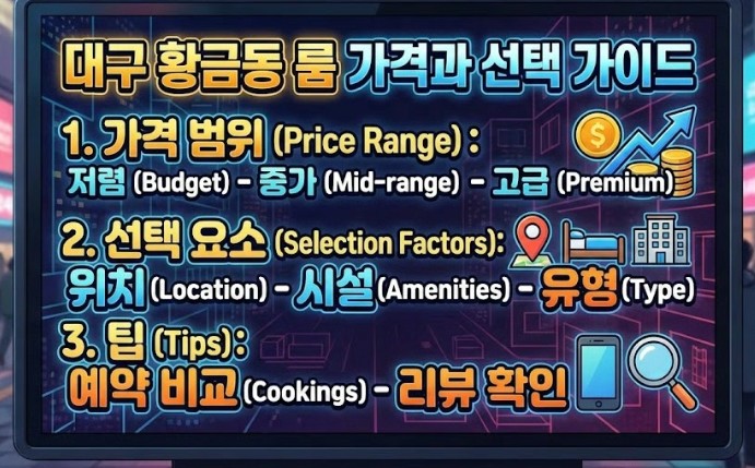 대구 황금동 룸 가격