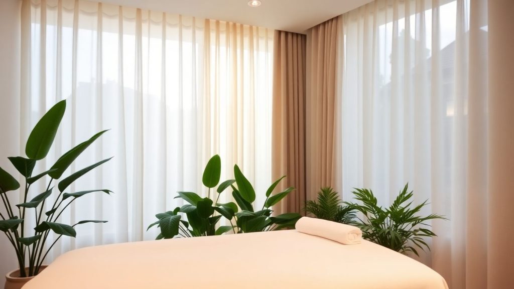 편안한 분위기의 마사지샵 내부 모습